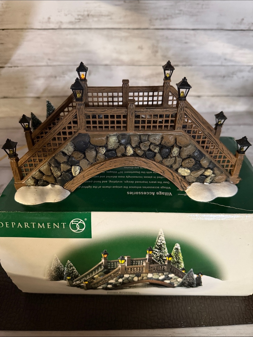 Dept 56 New England Village Fieldstone Footbridge 56.52827 w/ Read description